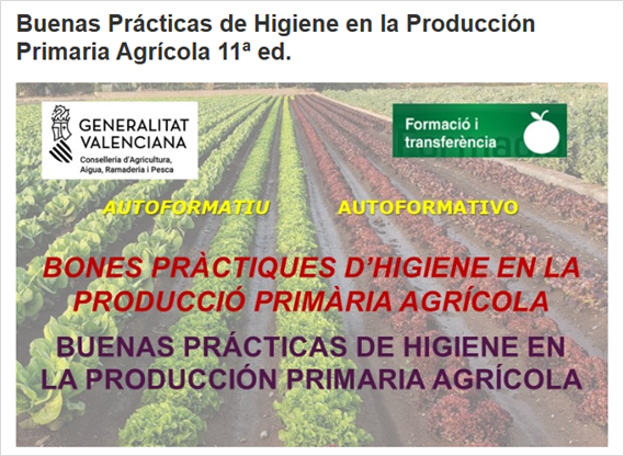  Buenas Prácticas de Higiene en la Producción Primaria Agrícola 11ª ed. (Acceso al aula del 15.01.2026 al 30.01.2026)
